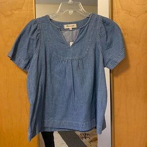 NWT Madewell chambray top